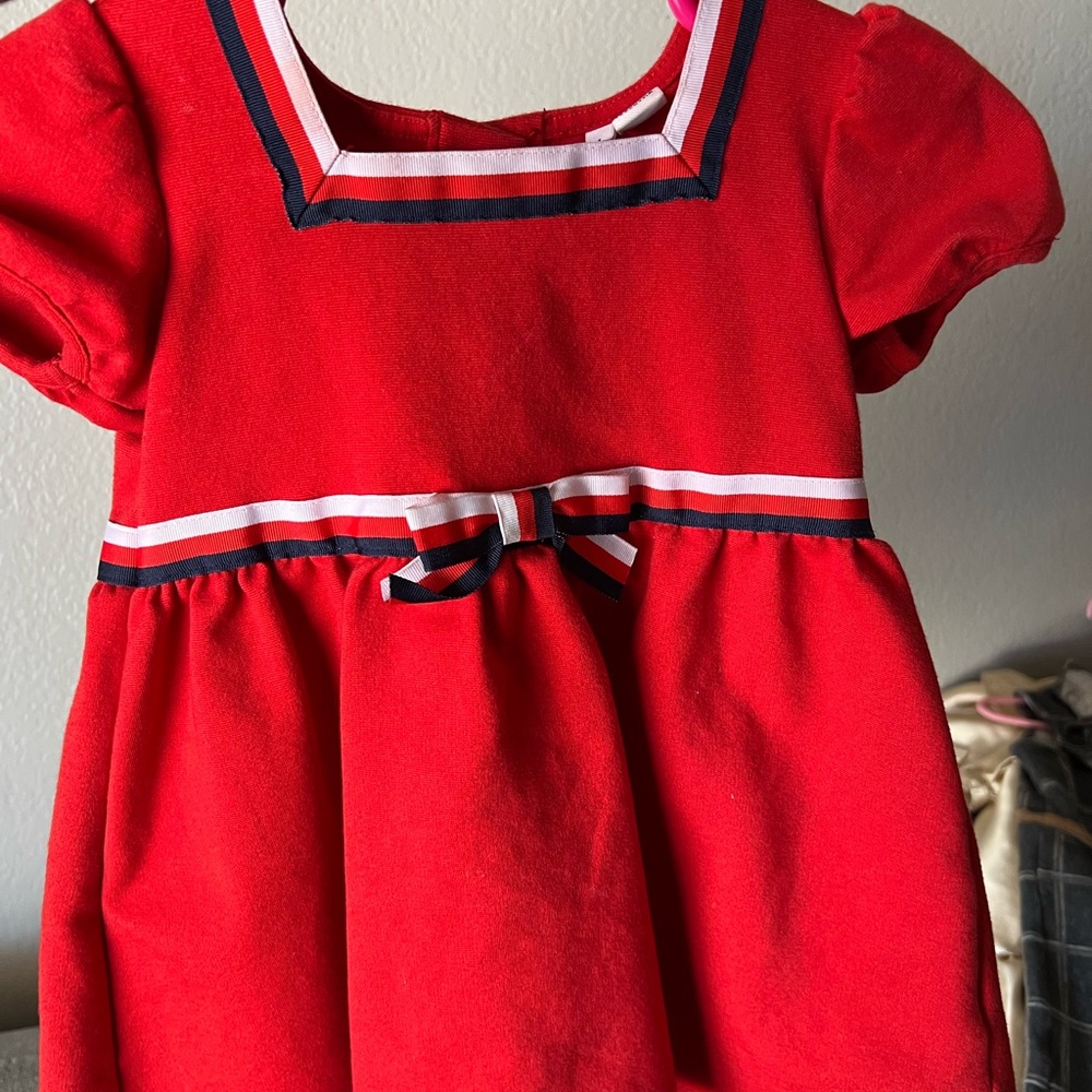 Puff sleeve ponte dress